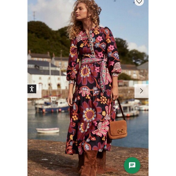 Boden Dresses & Skirts - Boden Alba Cord Dress Floral Size 8 NWT *missing Belt